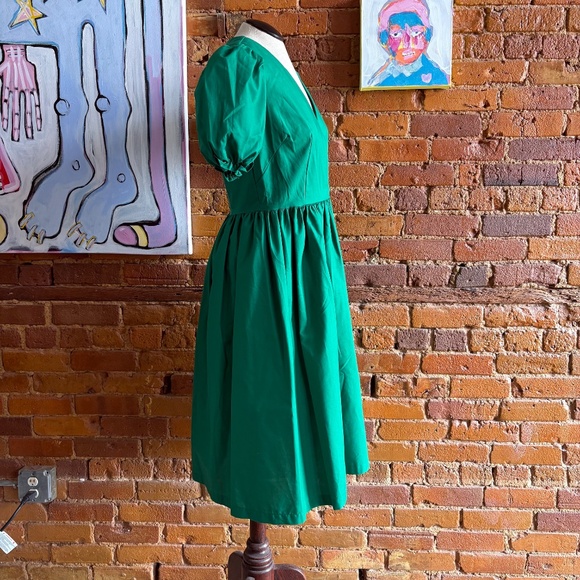 Lisa Says Gah! Emerald green Toganga Midi Dress size L, NWT - Picture 4 of 16